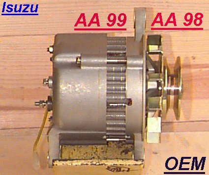 Isuzu, Mitsubishi S3F, S4E, 4DQ, <br />
AA98 12v /AA99 24v